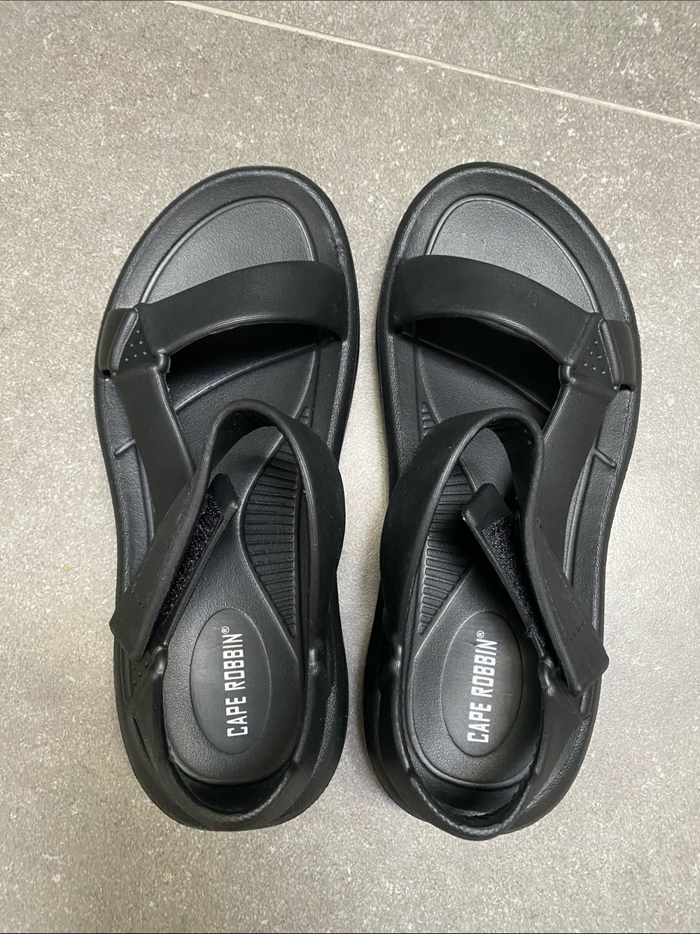 Cape Robbin - Black Sport Sandals with Adjustable Straps